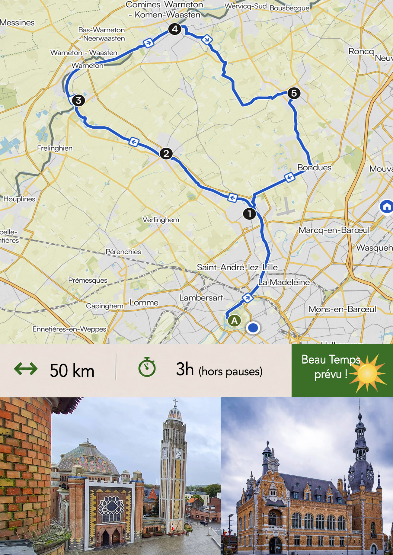 Sortie vélo : De Lille à Comines – Deûle & campagne